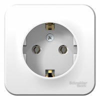 Розетка 1-м ОП Blanca 16А IP20 250В с заземл. без защ. шторок с изолир. пластиной белая SE BLNRA01011